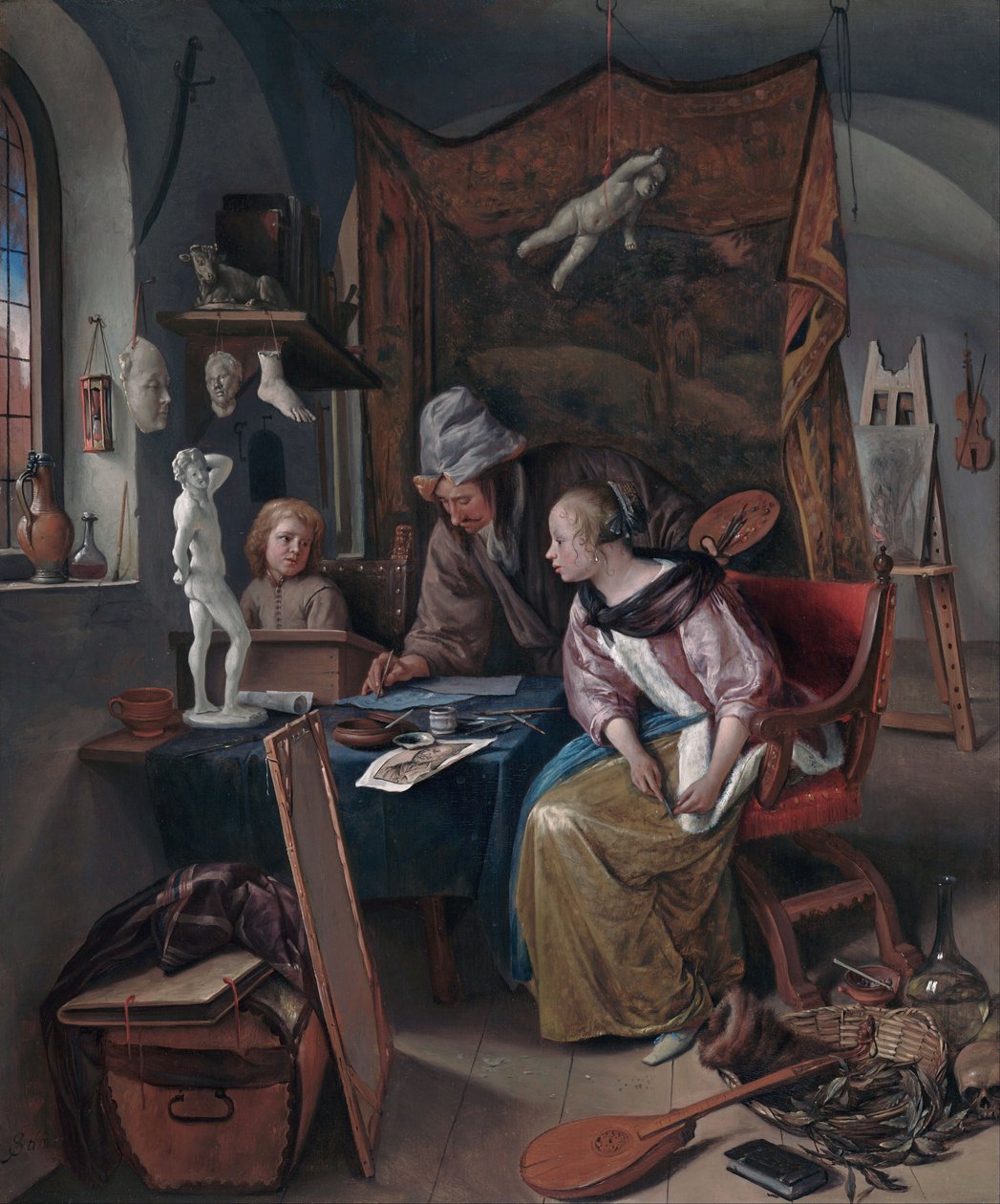 The Drawing Lesson by Jan Steen