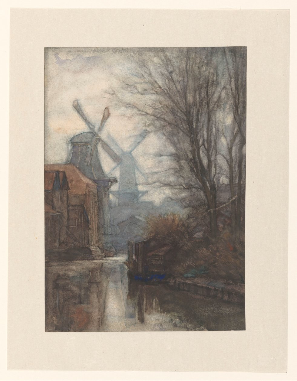 Mills by a Canal by Jan Veth