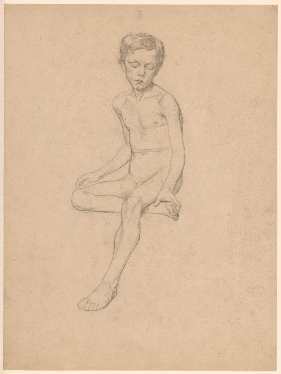 Seated Naked Boy by Jan Veth