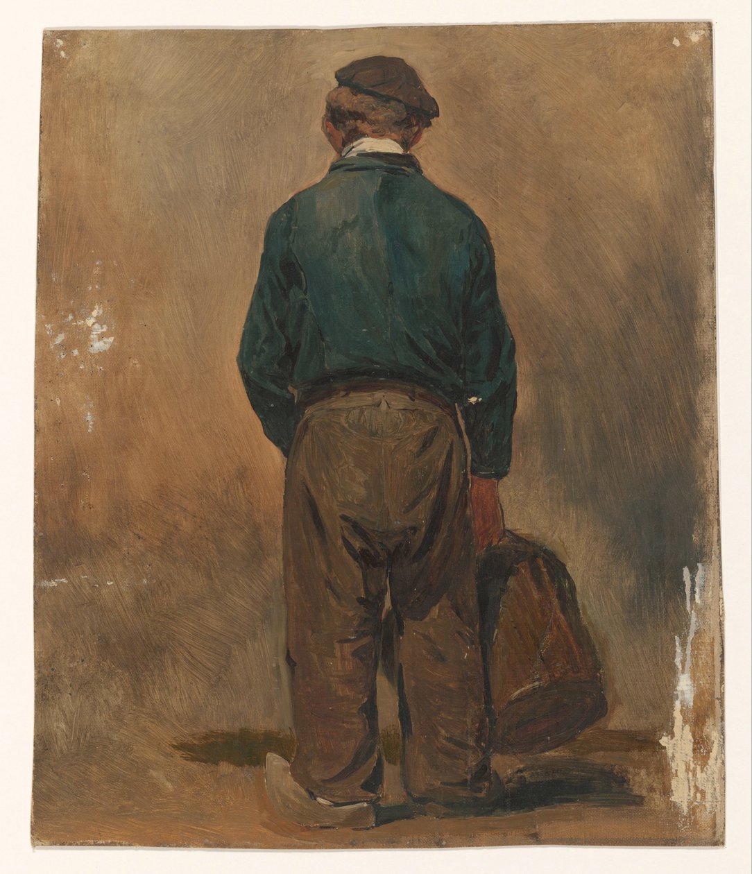 Fisherman with a Basket, Seen from Behind by Jan Weissenbruch