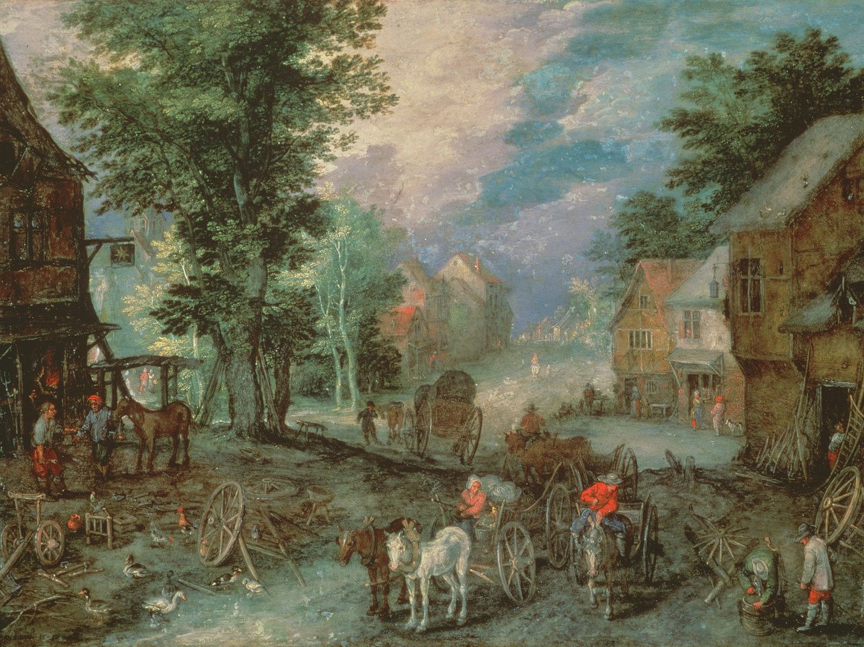 Entrance of a Village by Jan the Elder Brueghel