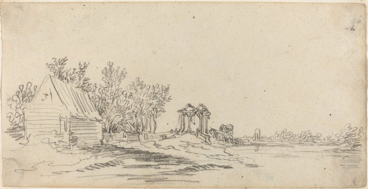 River Landscape with a Distant Bridge by Jan van Goyen