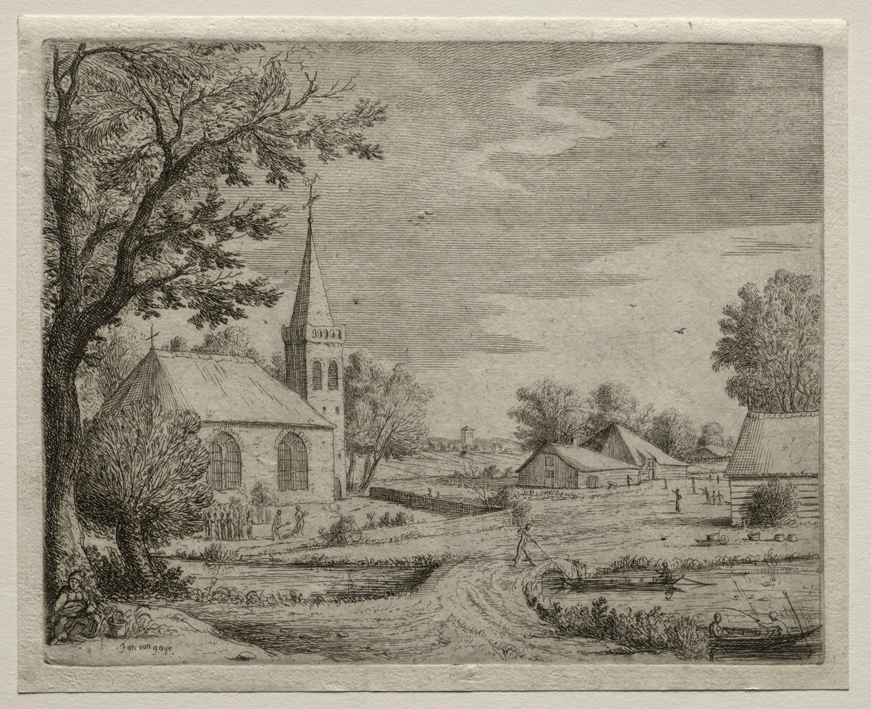 Village Church by Jan van Goyen