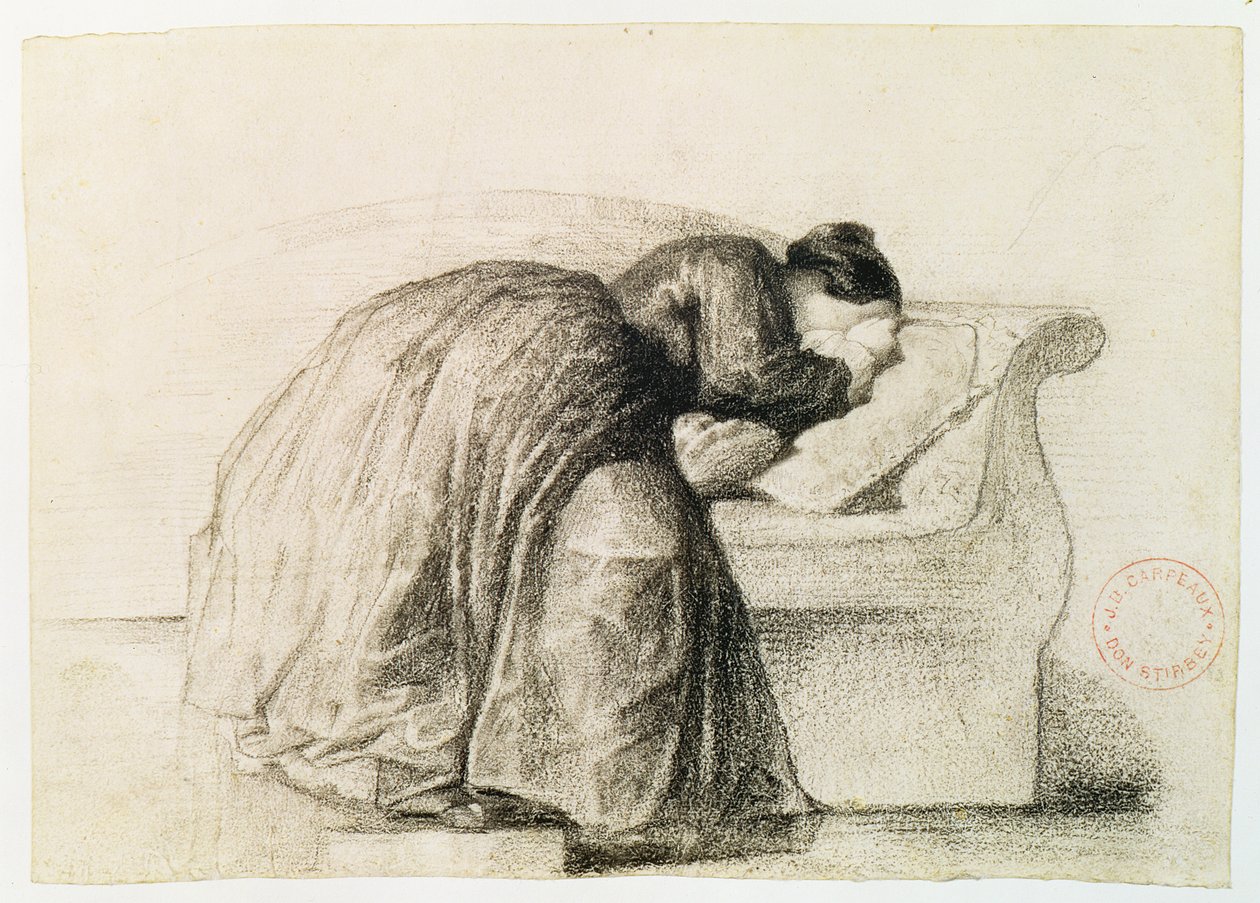 Study of a Woman Weeping by Jean Baptiste Carpeaux