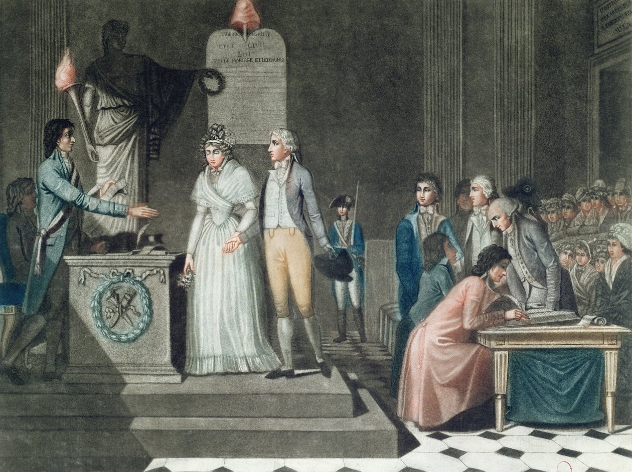 The Republican Marriage, Engraved by Le Grand by Jean Baptiste Mallet