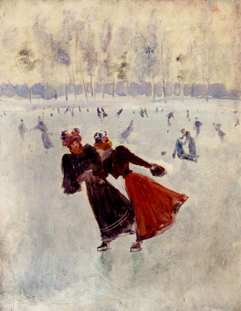 Women Skating by Jean Beraud