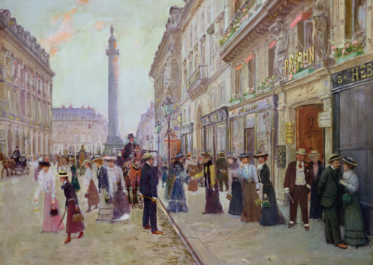 Workers Leaving the Maison Paquin, in the Rue de la Paix, c.1900 by Jean Beraud