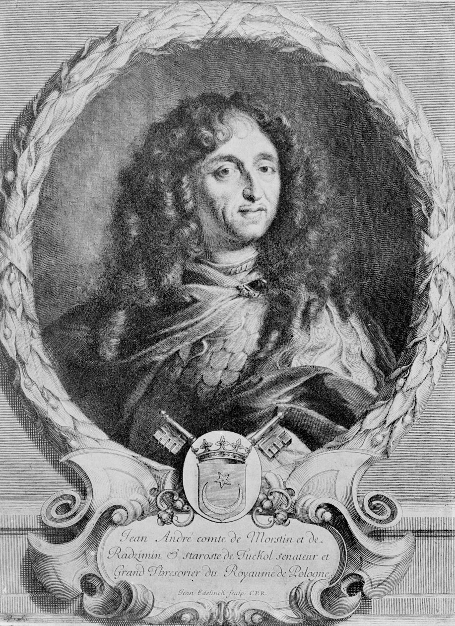 Portrait of Jan Andrzej Morsztyn (1620-93) by Jean Edelinck