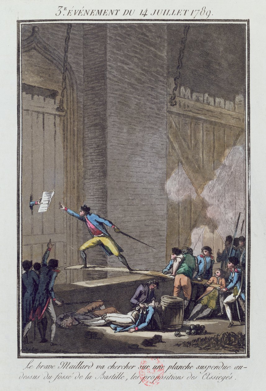 Stanislas-Marie Maillard at the storming of the Bastille on the 14th July 1789 by Jean Francois Janinet