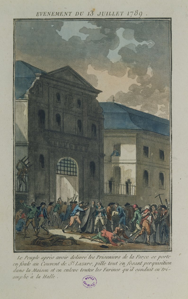 The Pillage of the Saint-Lazare Convent, 13th July 1789 by Jean Francois Janinet