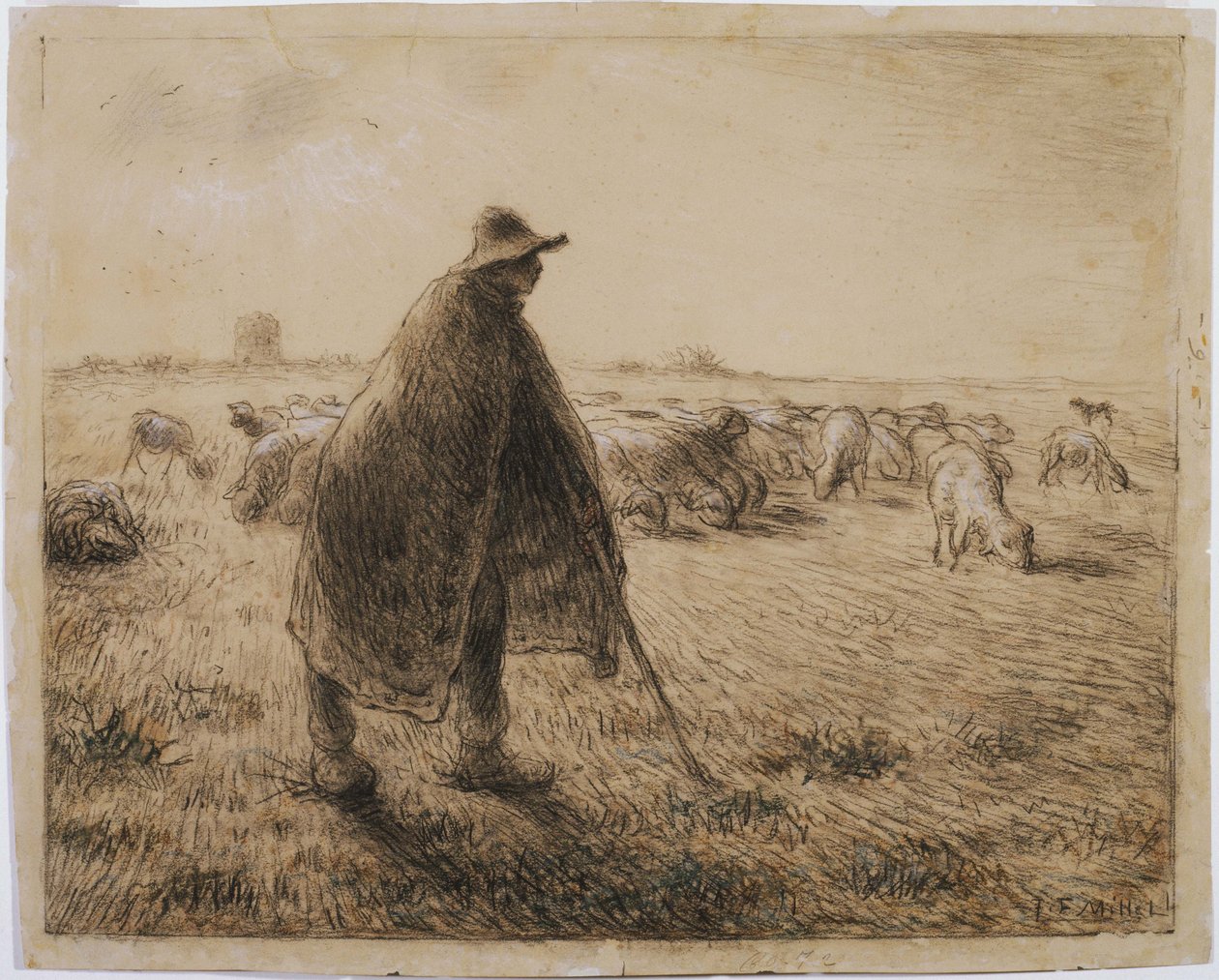 The Shepherd by Jean Francois Millet