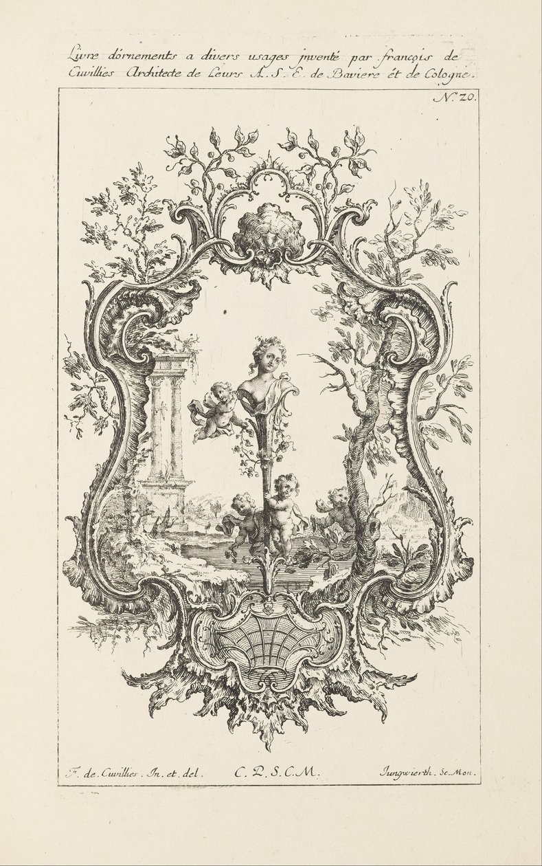 Design for Cartouche by Jean François Cuvilliés