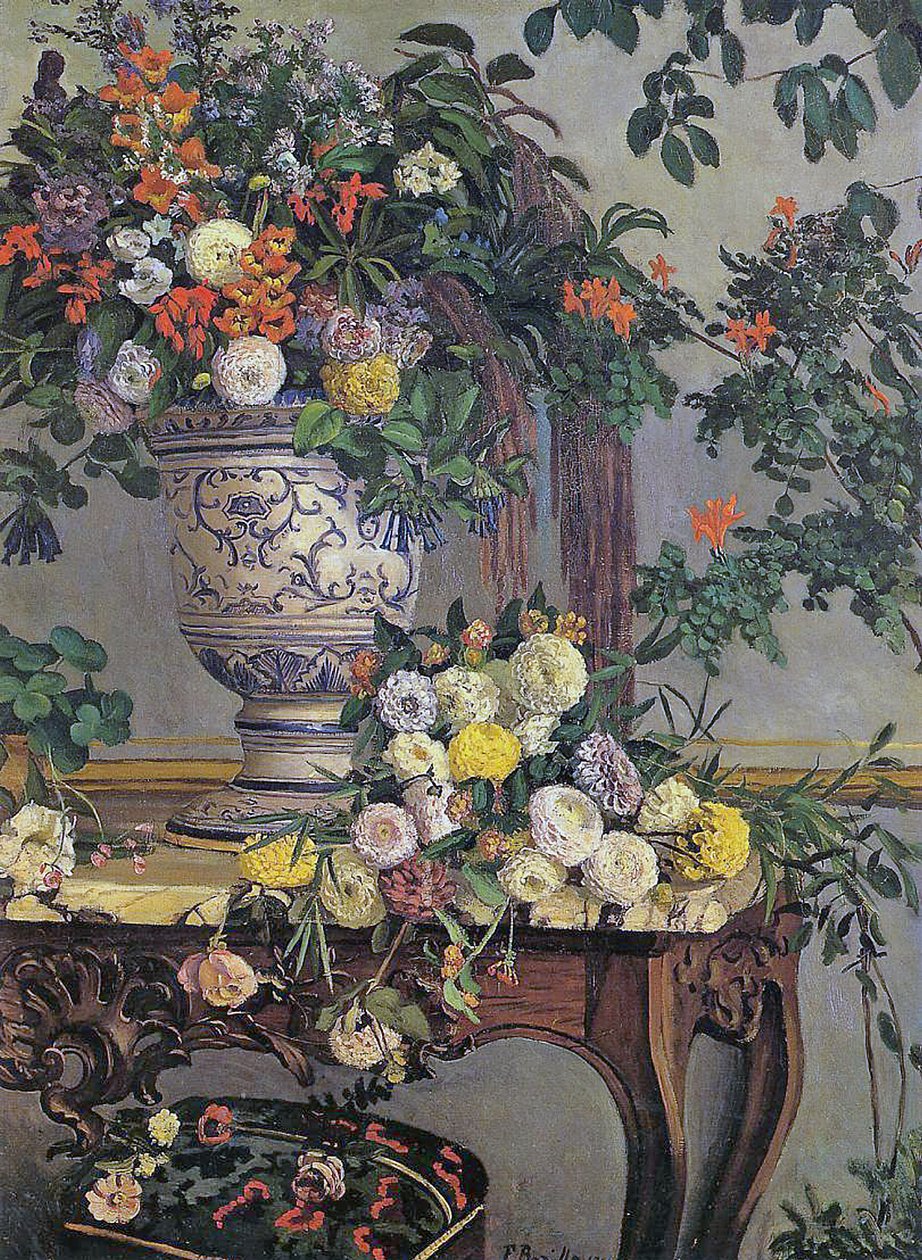 Flowers by Jean Frederic Bazille
