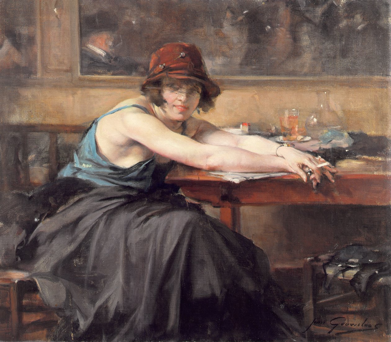 In the Cafe by Jean Gouweloos