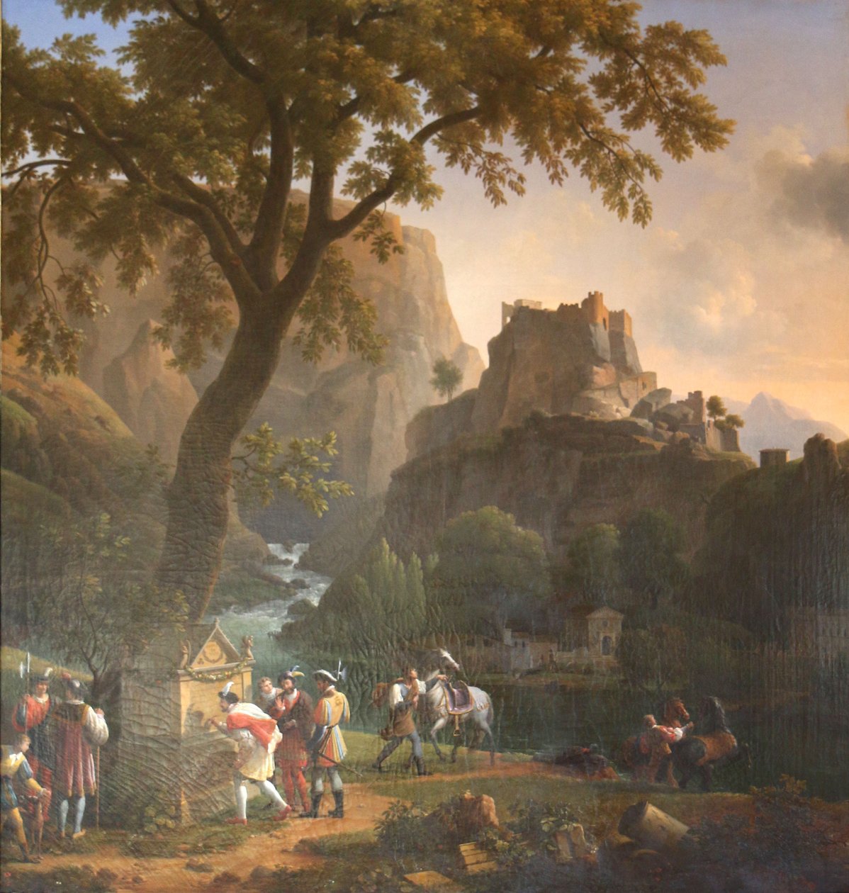 François I at the Fountain of Vaucluse by Jean Joseph Xavier Bidauld