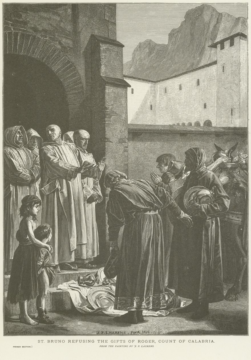 St Bruno refusing the gifts of the Count of Calabria by Jean Paul Laurens