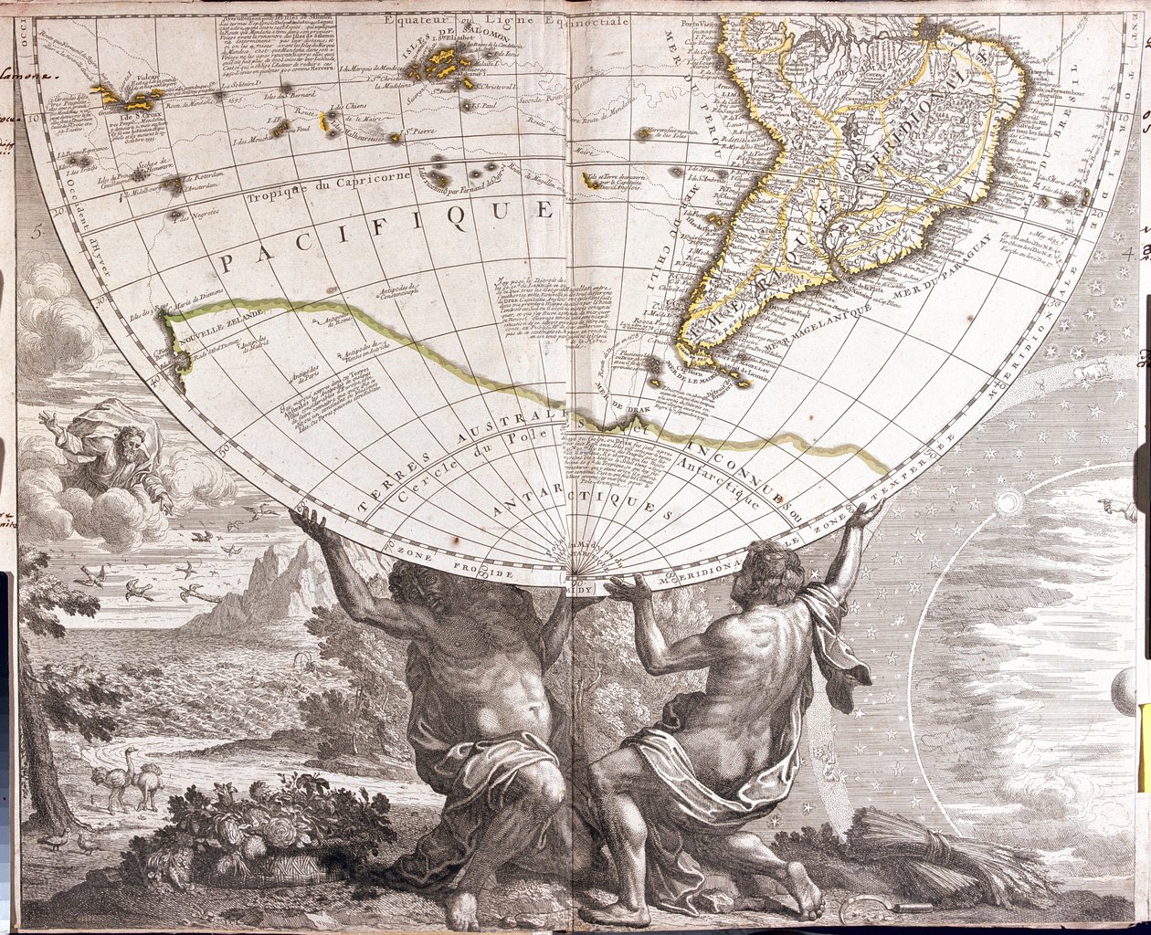 Map of the Southern Hemisphere by Jean Baptiste Nolin