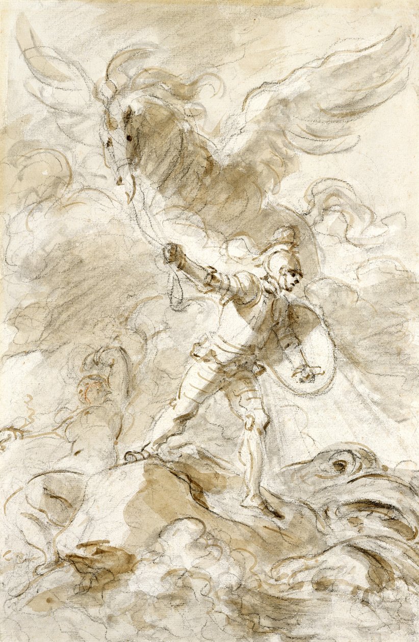 Ruggiero blinds the Orc by Jean Honore Fragonard