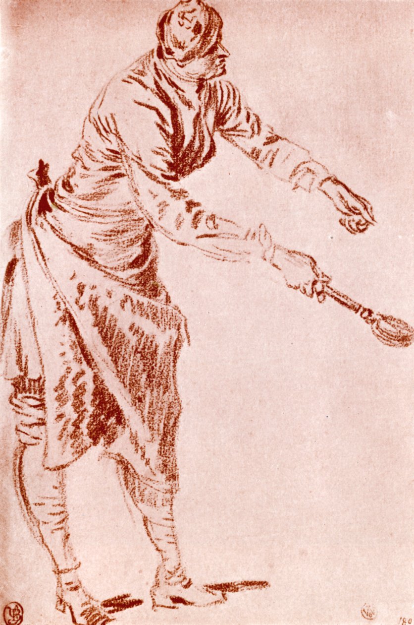 A study in Sanguine, 1913 by Jean Antoine Watteau