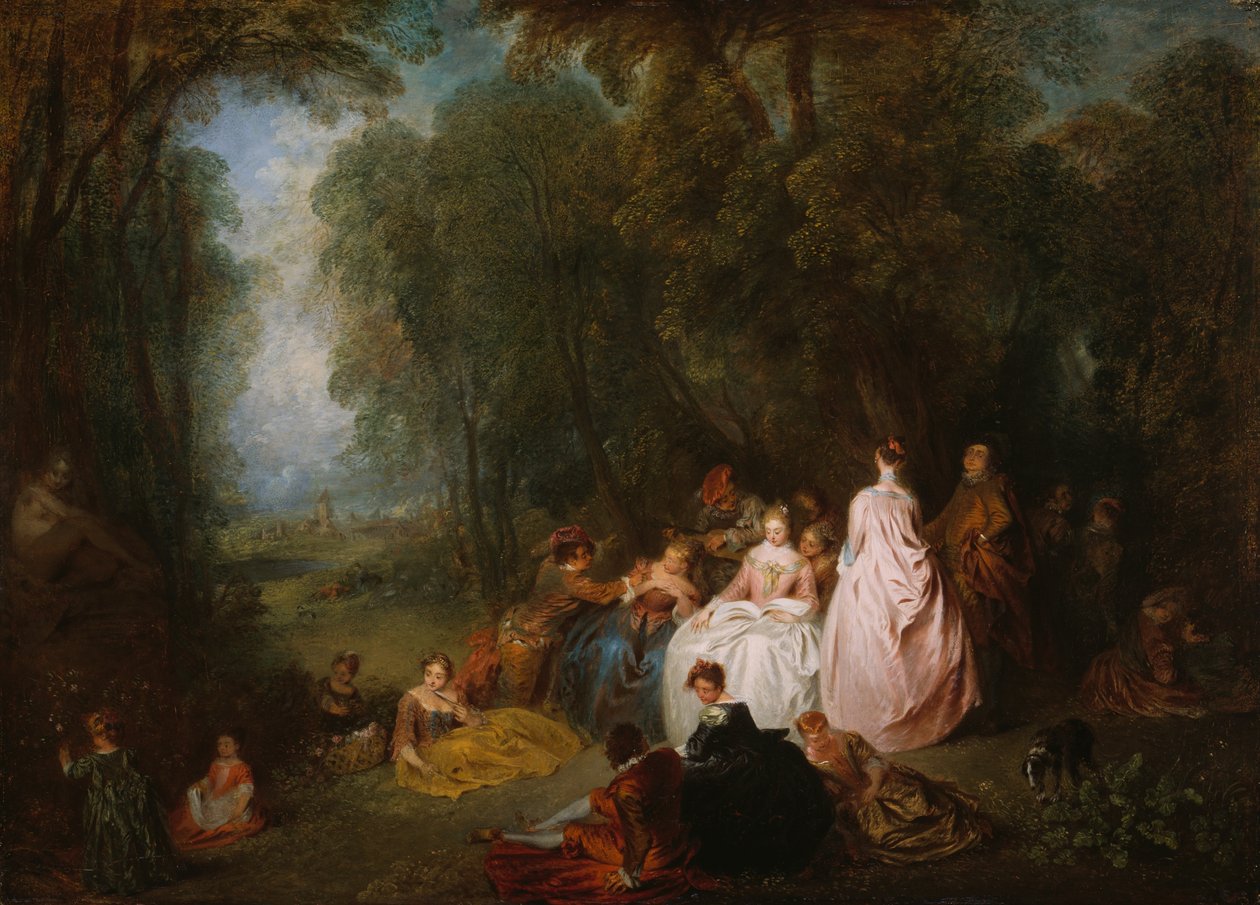 Pastoral Gathering by Jean Antoine Watteau