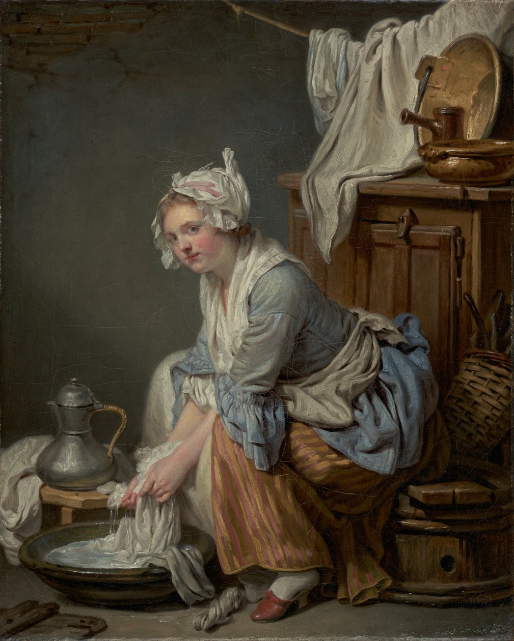 The Laundress by Jean Baptiste Greuze