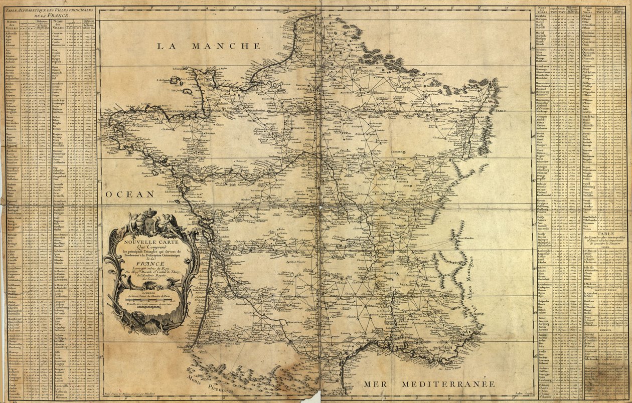 New Map of France by Jean Dominique Maraldi