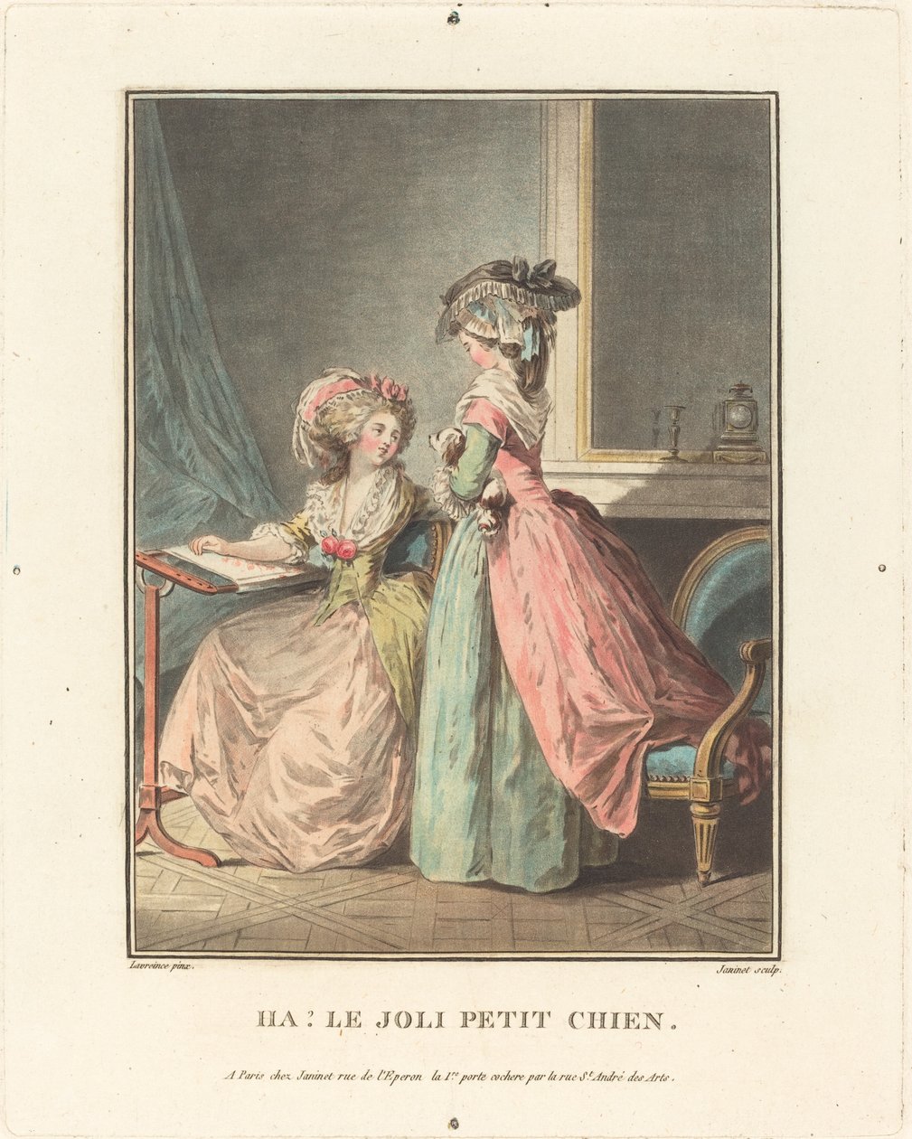 Ha! La joli petit chien by Jean Francois Janinet