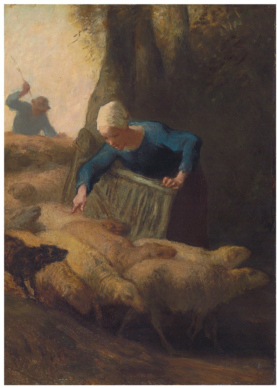 Counting the Flock by Jean Francois Millet