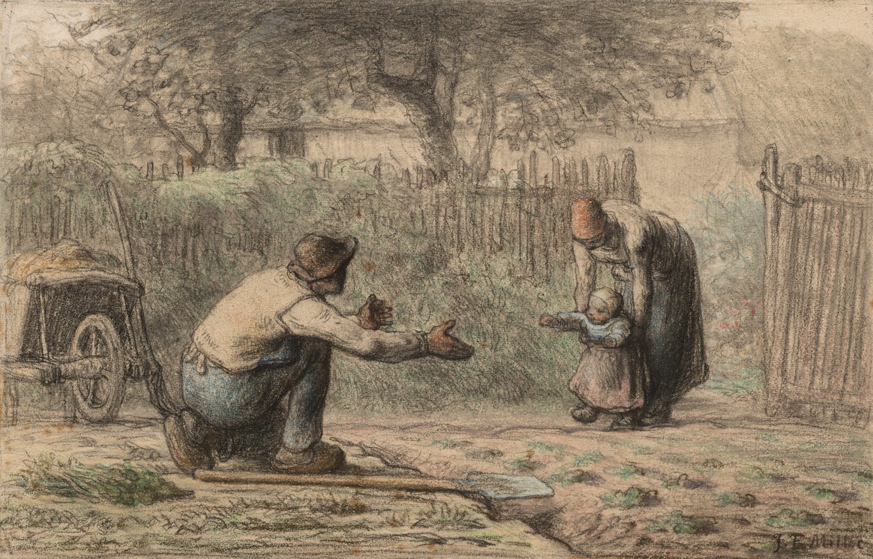 First Steps by Jean Francois Millet