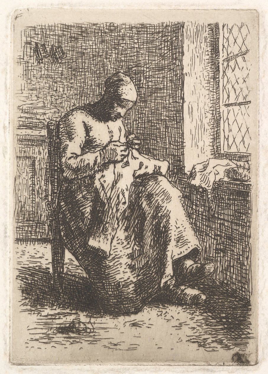 The Seamstress by Jean Francois Millet