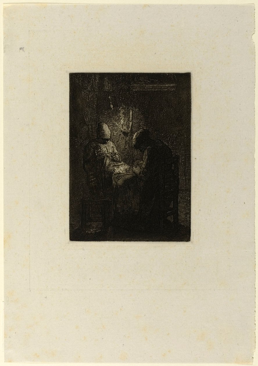 The Vigil by Jean Francois Millet