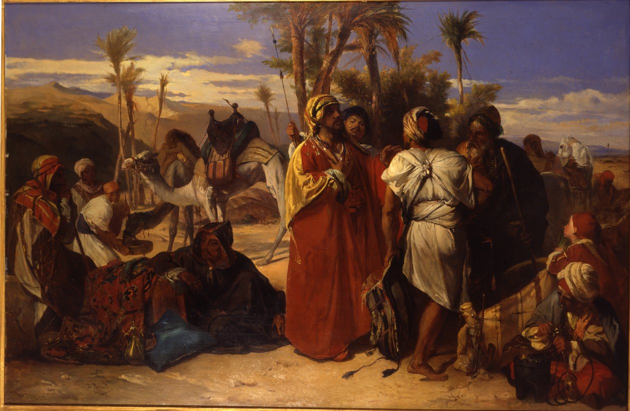 At the Oasis by Jean Francois Portaels