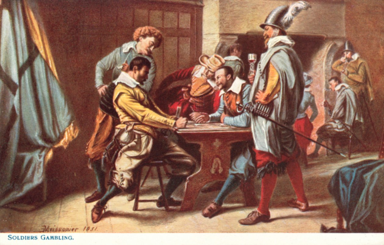 Soldiers Gambling by Jean Louis Ernest Meissonier