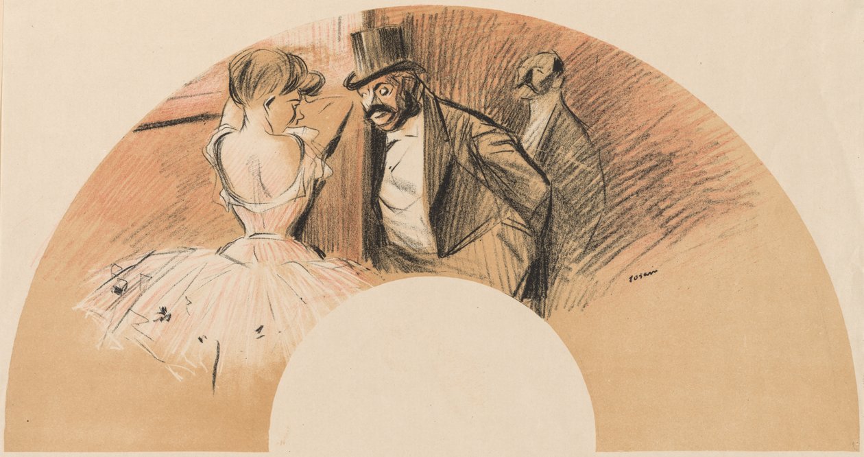 Bal Gavarni Fan by Jean Louis Forain
