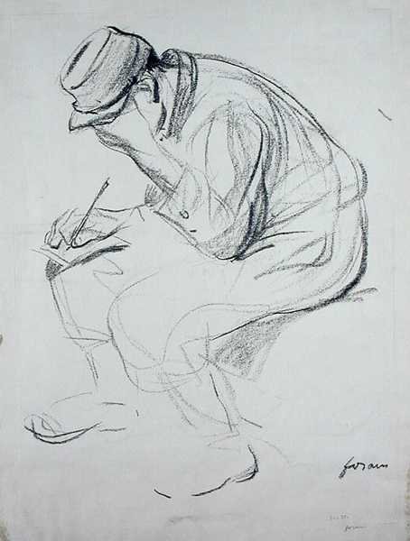 Soldier Writing by Jean Louis Forain