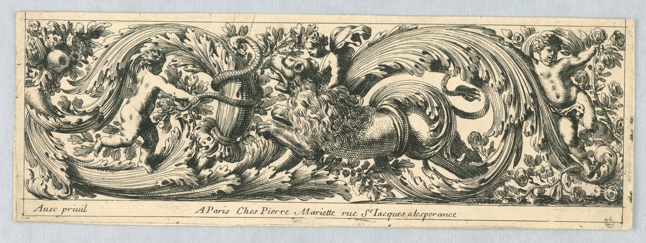 Frieze, from "Chasses et Feuillages" by Jean le Pautre