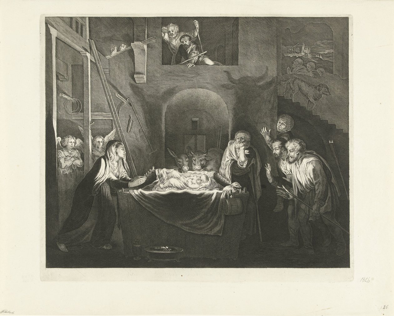 Adoration of the Shepherds by Jeremias Falck