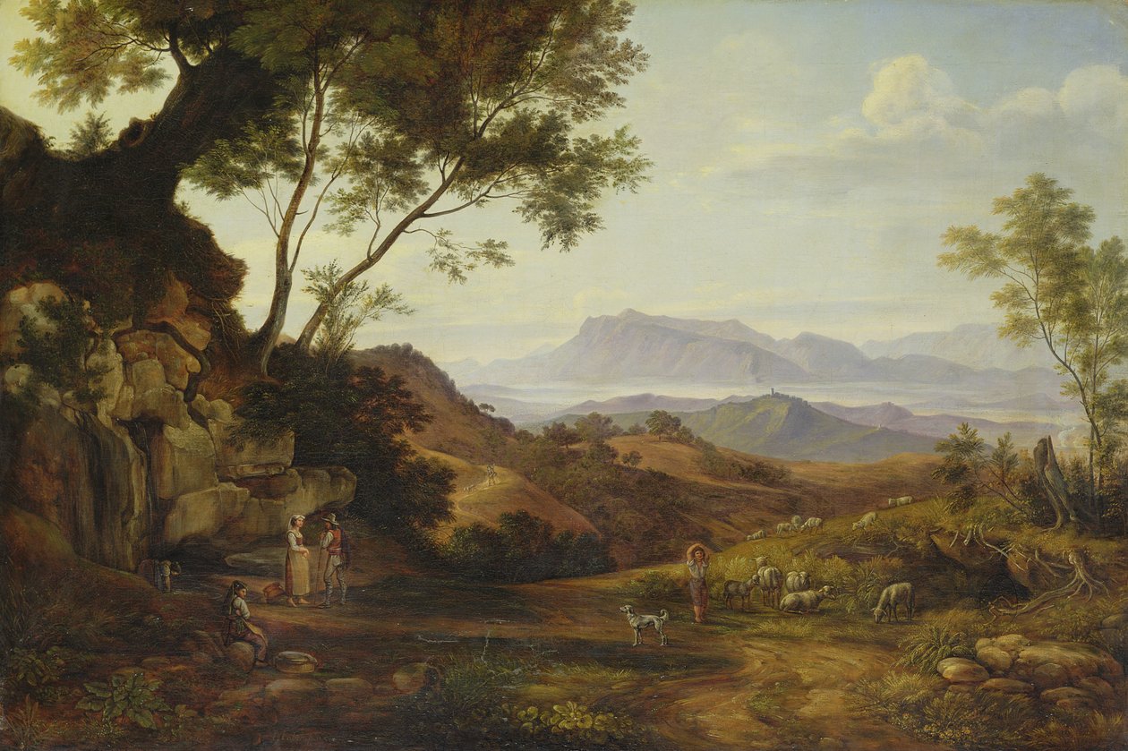 Italian Landscape by Joachim Faber