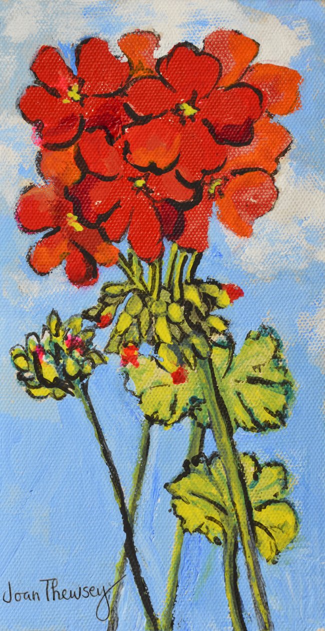 Geranium Spray by Joan Thewsey