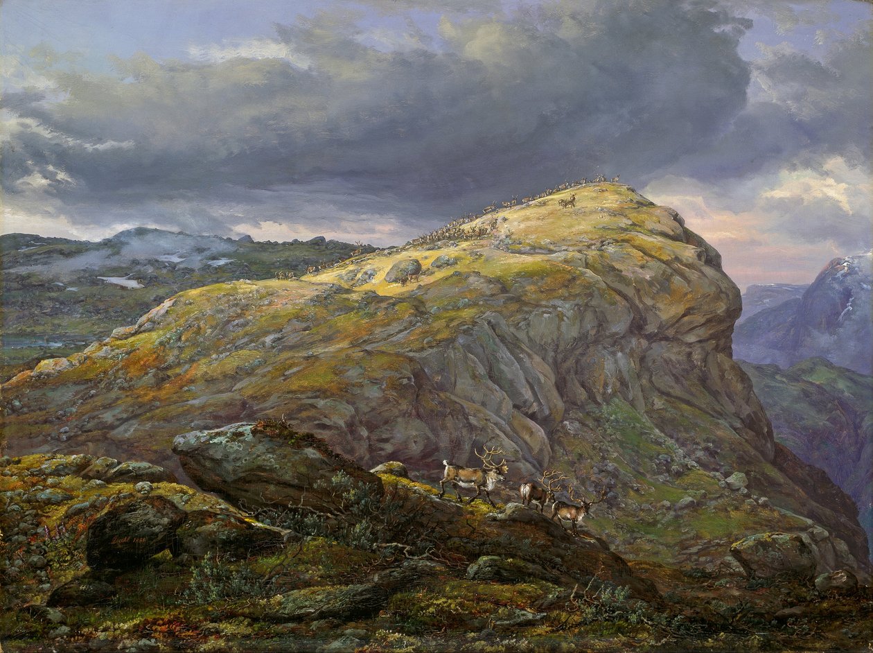 Stugunøset at Filefjell by Johan Christian Dahl