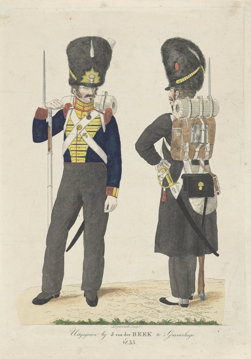 Two Infantry Soldiers by Johan Martin Leydenroth