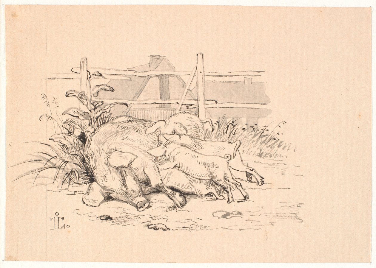 The Pigs by Johan Thomas Lundbye