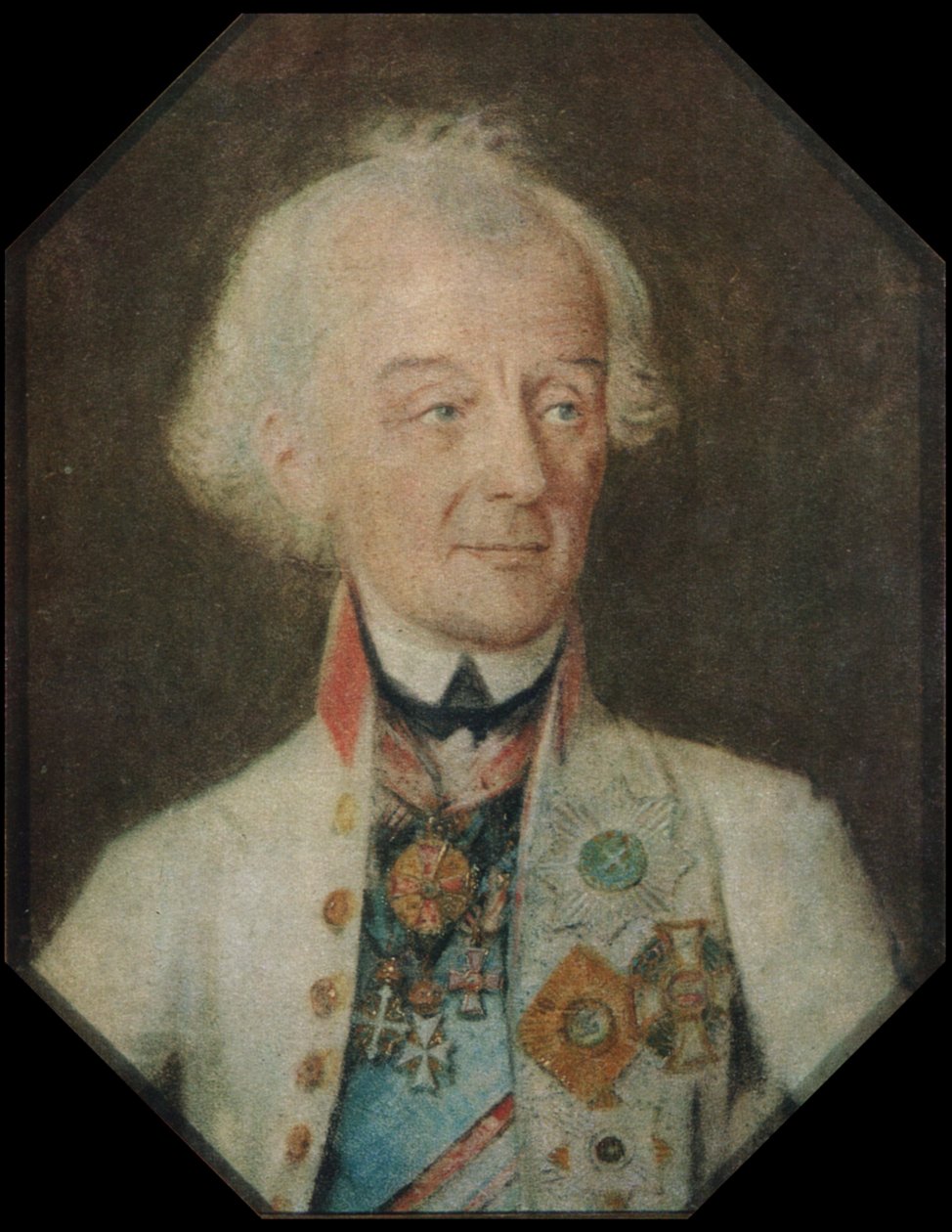 The Portrait of the Russian Military Commander Alexander Suvorov by Johann Heinrich Schmidt