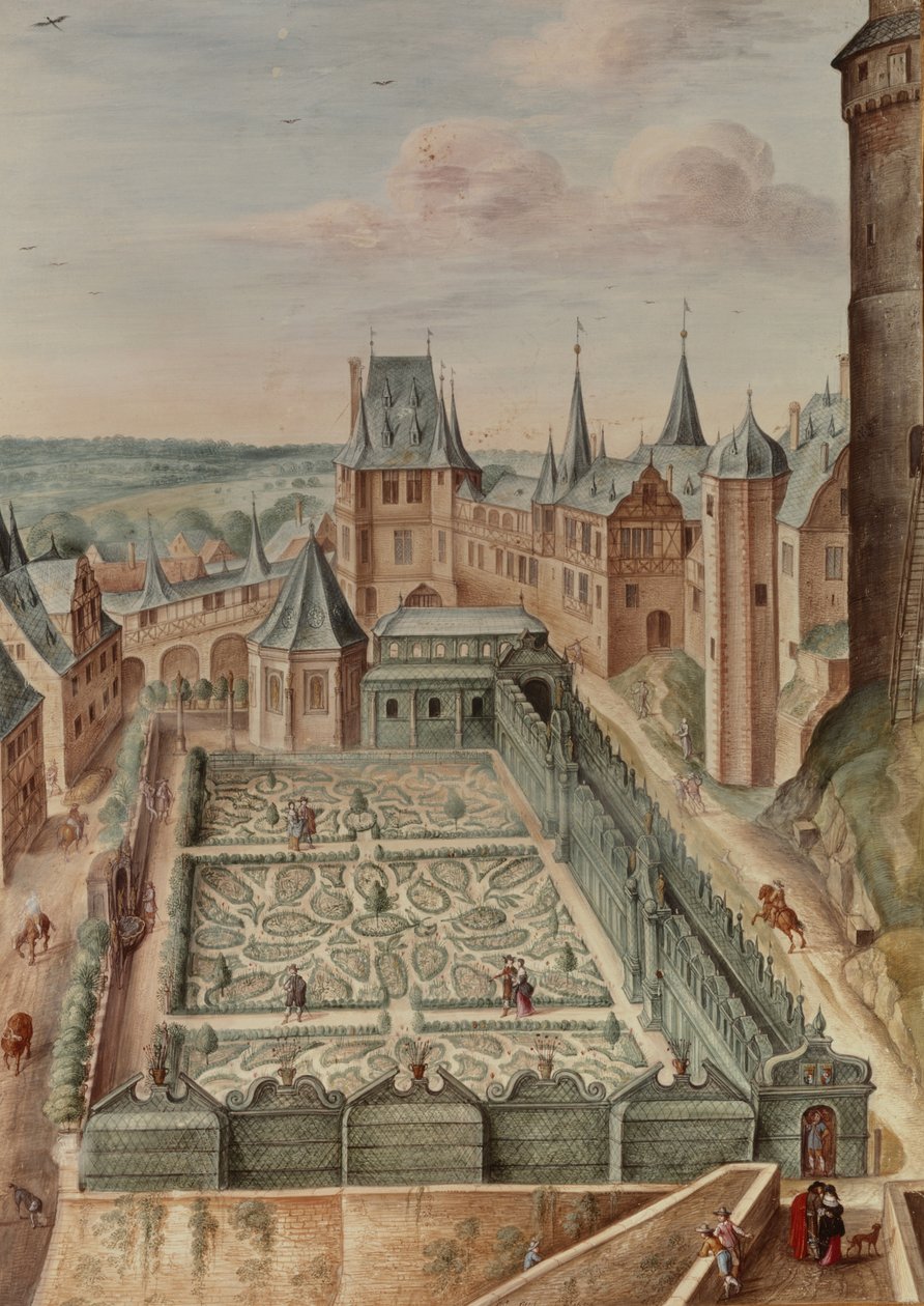 A Garden, 1660 by Johann Jakob Walther