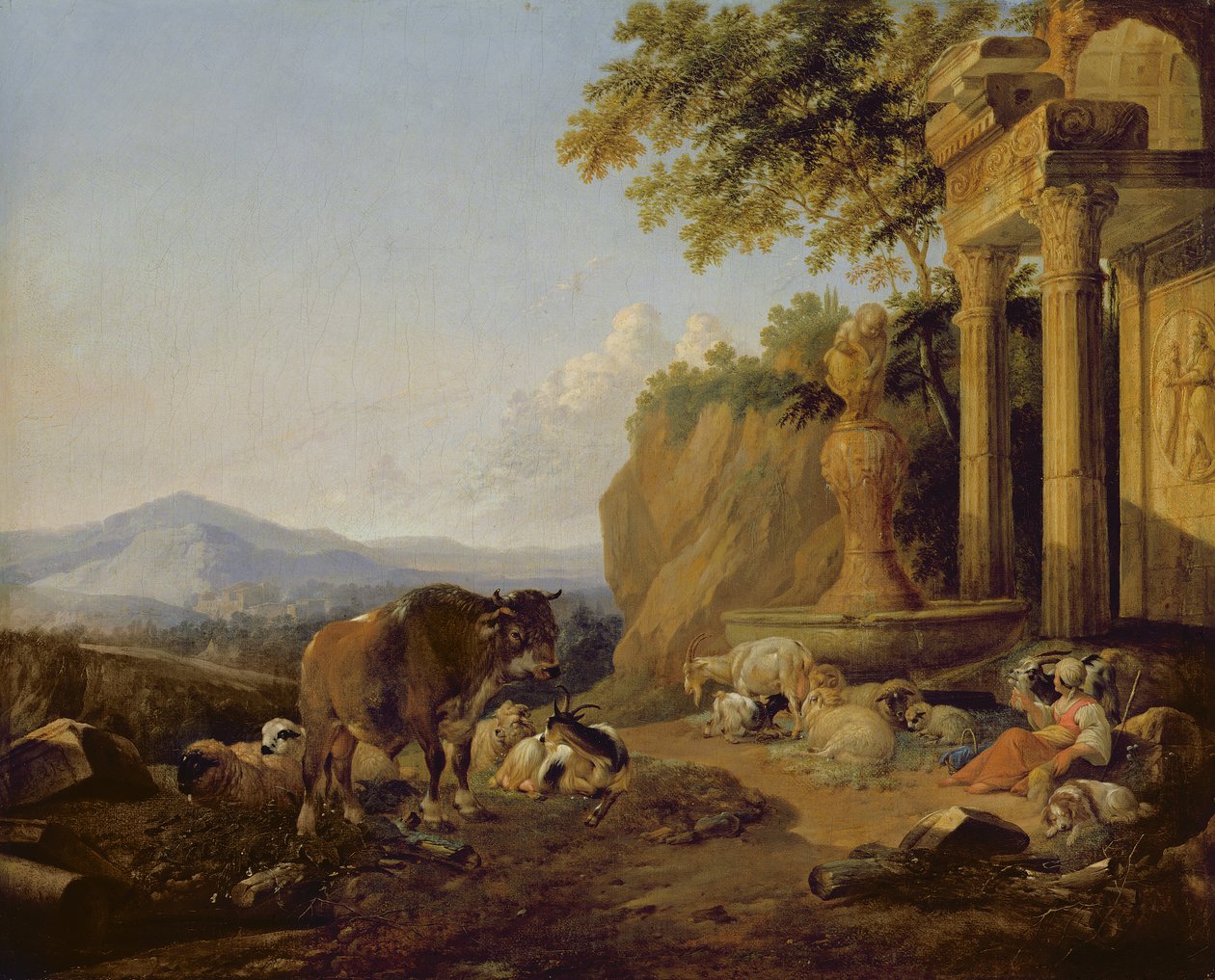 Landscape with a Ruin by Johann Heinrich Roos