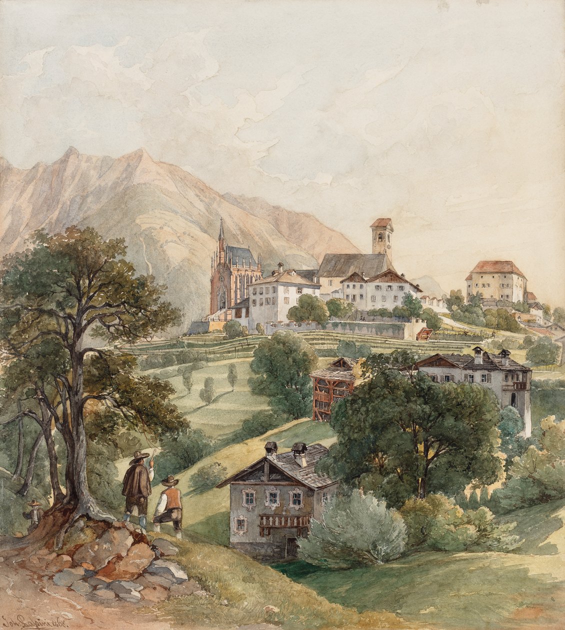 Schenna near Merano by Johann Nepomuk Passini