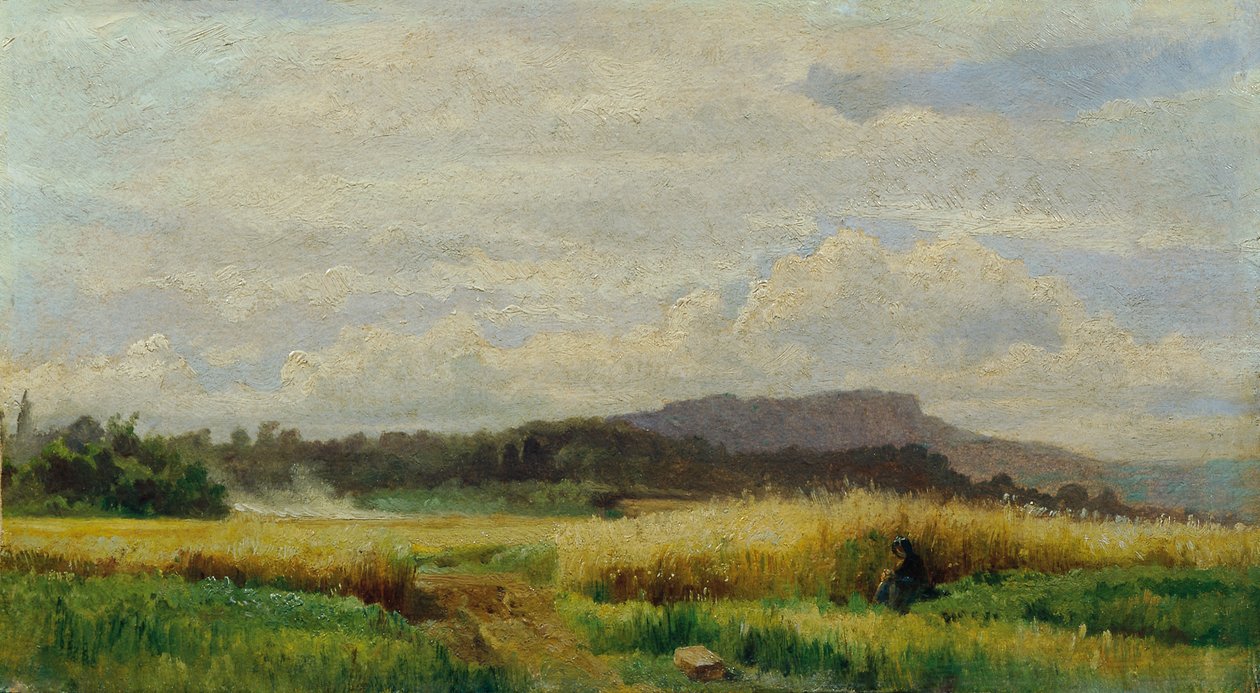 Grain Field with Old Woman by Johann  Till der Jüngere