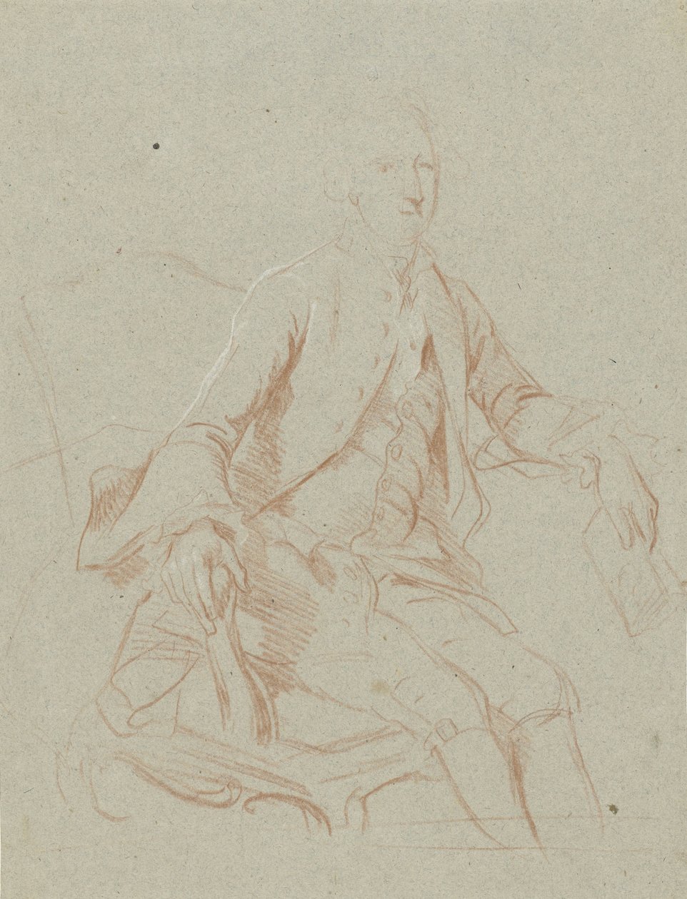 Seated Gentleman with Book by Johann Wilhelm Böttner