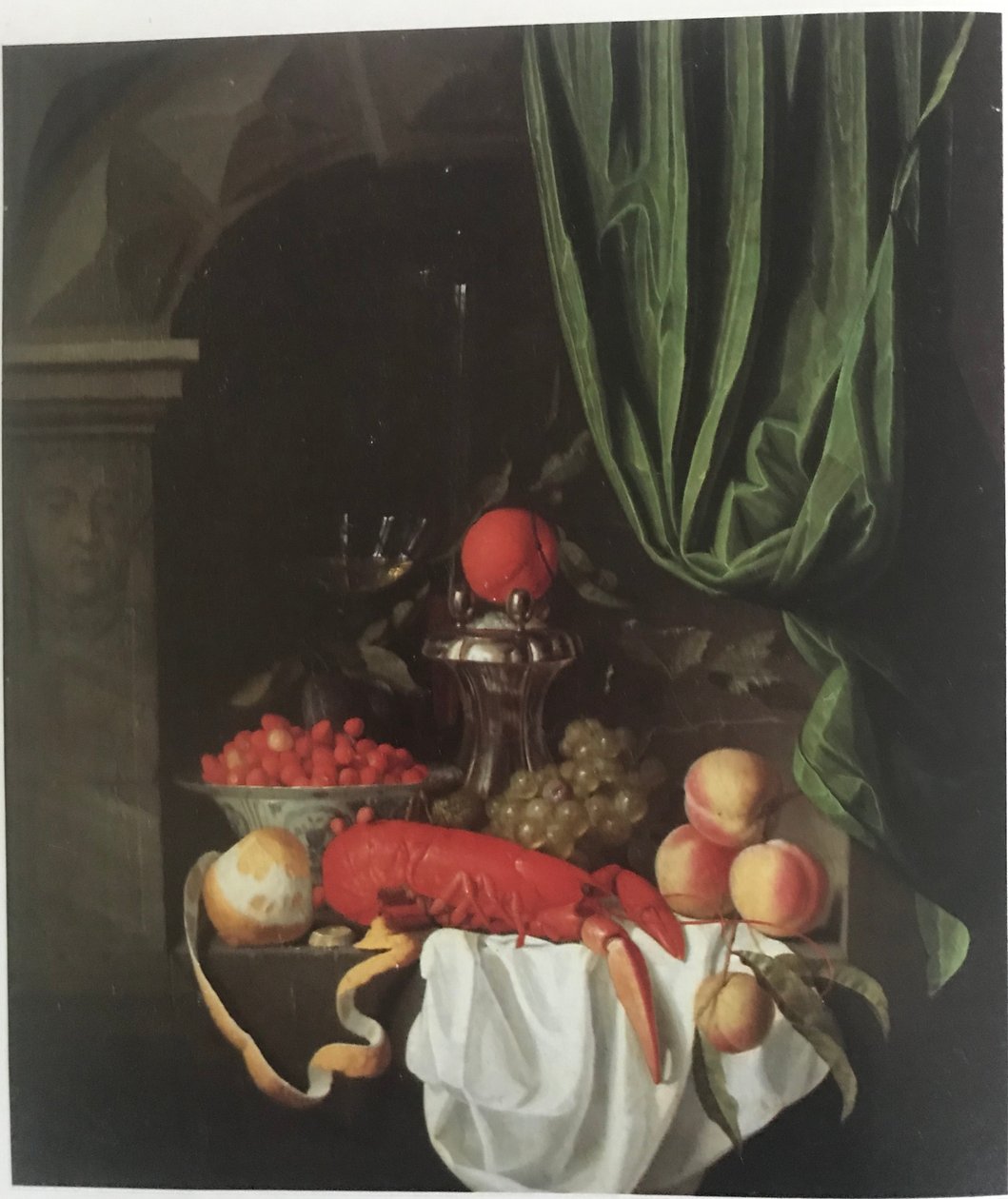 Still Life with Lobster in a Niche by Johannes Hannot