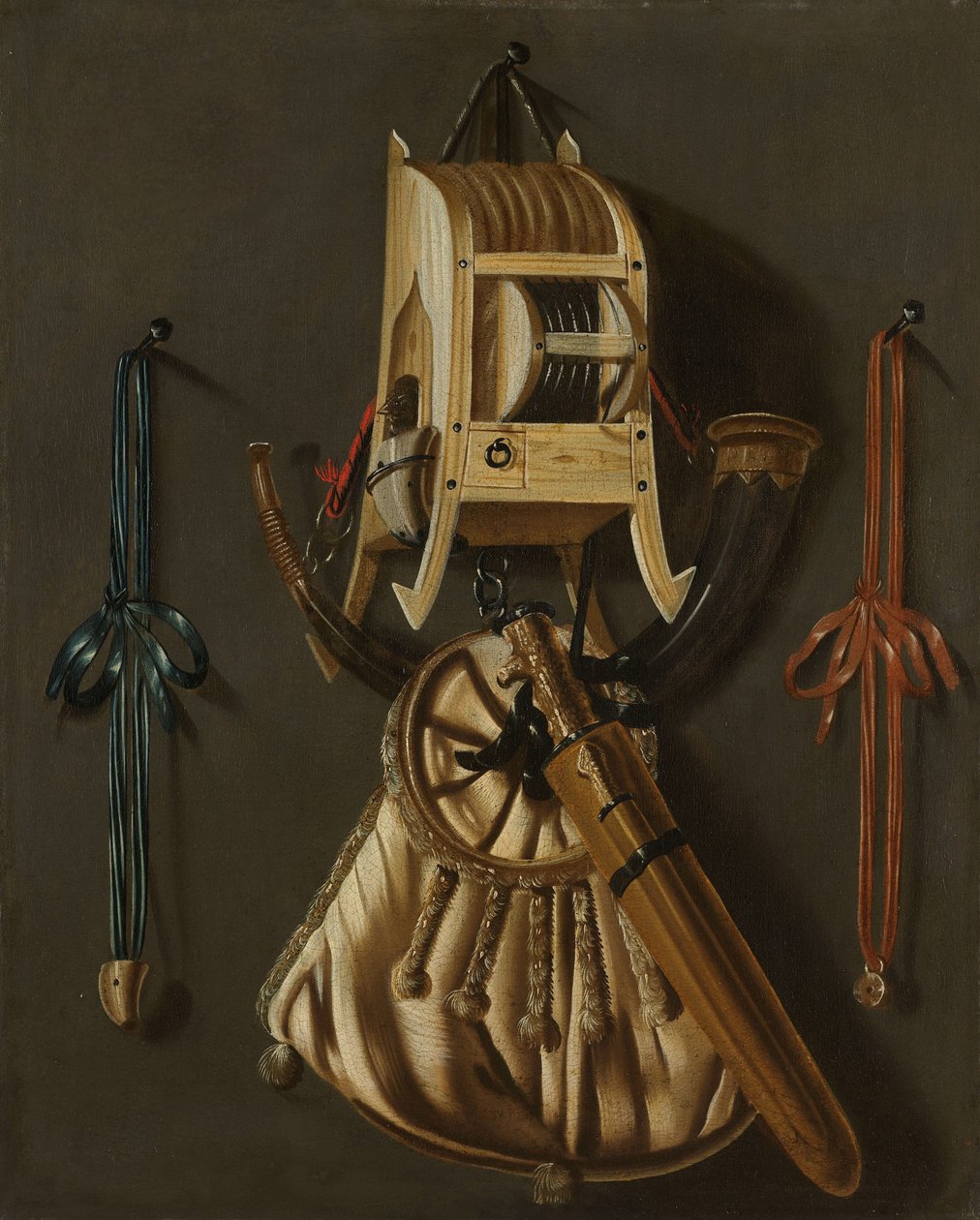 Still Life with Implements of the Hunt by Johannes Leemans